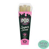 Pop Cones Unbleached 1 1/4 Size Cones - Pack of 6 - Display of 24 Packs