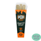 Pop Cones Unbleached 1 1/4 Size Cones - Pack of 6 - Display of 24 Packs