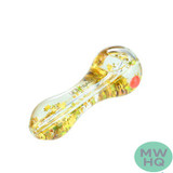 Dragon Glass Hand Pipe Glycerin Coil Stars Design Spoon - 125 Grams - 4.50 Inches - Assorted Colors [DGH-038]