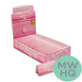 Elements Pink 1 1/4 Size Rolling Papers With Magnetic Closure - Pack of 50 - Display of 25 Packs