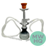 Zebra Smoke M16 Pumpkin Base 14 Inch Double Hose Hookah - Assorted Colors