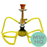 Zebra Smoke M16 Pumpkin Base 14 Inch Double Hose Hookah - Assorted Colors