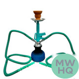 Zebra Smoke M16 Pumpkin Base 14 Inch Double Hose Hookah - Assorted Colors