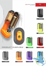 Lookah Turtle 400mAh Variable Voltage 510 Thread Battery - Display of 5 