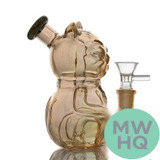 Shadow Glass Cat Design Mini Water Pipe - 230 Grams - 6 Inches - Assorted Colors [SGE-034]