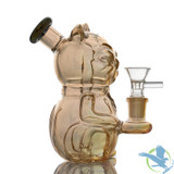 Shadow Glass Cat Design Mini Water Pipe - 230 Grams - 6 Inches - Assorted Colors [SGE-034