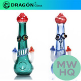 Dragon Glass Hand Pipe Mushroom Design Spoon - 100 Grams - 6 Inches - Assorted Colors [DGH-098]