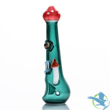 Dragon Glass Hand Pipe Mushroom Design Spoon - 100 Grams - 6 Inches - Assorted Colors [DGH-098]