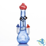 Dragon Glass Hand Pipe Mushroom Design Spoon - 100 Grams - 6 Inches - Assorted Colors [DGH-098]