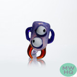 Shadow Glass Hand Pipe Crossed Eyes Creature Design Spoon - 5.5 Inches - 100 Grams - Assorted Colors [SGH-002]