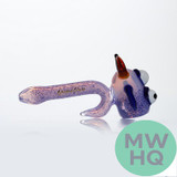 Shadow Glass Hand Pipe Crossed Eyes Creature Design Spoon - 5.5 Inches - 100 Grams - Assorted Colors [SGH-002]