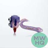 Shadow Glass Hand Pipe Crossed Eyes Creature Design Spoon - 5.5 Inches - 100 Grams - Assorted Colors [SGH-002]