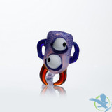 Shadow Glass Hand Pipe Crossed Eyes Creature Design Spoon - 5.5 Inches - 100 Grams - Assorted Colors [SGH-002]