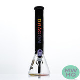 Dragon Platinum Water Pipe Beaker Base With Ice Catcher + Diffused Downstem & Straight Neck - 1200 Grams - 16 Inches [DGB-065]