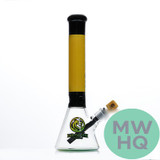 Dragon Platinum Water Pipe Beaker Base With Ice Catcher + Diffused Downstem & Straight Neck - 1200 Grams - 16 Inches [DGB-065]