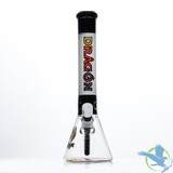 Dragon Platinum Water Pipe Beaker Base With Ice Catcher + Diffused Downstem & Straight Neck - 1200 Grams - 16 Inches [DGB-065] - White