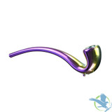 Dragon Glass Sherlock Hand Pipe - 70 Grams - 10 Inches - Assorted Colors [DGH-051] 