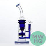 Shadow Glass Water Pipe Thick Base + Bent Neck & Circ Perc - 900 Grams - 14 Inches [SGC-005]