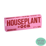Houseplant By OCB Bamboo Rolling Papers 1 1/4 Size + Tips - Display of 24 Booklets