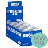 Houseplant By OCB Bamboo Rolling Papers 1 1/4 Size + Tips - Display of 24 Booklets