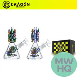 Dragon Platinum Water Pipe Floral Wreath Design & Diffused Downstem - 5.9 Inches - 300 Grams - Assorted Colors [WPE-021]