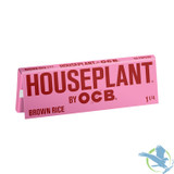 Houseplant By OCB Bamboo Rolling Papers 1 1/4 Size - Display of 24 Booklets - Brown Rice