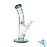 The Kind Glass Water Pipe With Ice Catcher & Diffused Downstem - 9MM - 1000 Grams - 12 Inches - Green (Bent Tube)