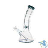 The Kind Glass Water Pipe With Ice Catcher & Diffused Downstem - 9MM - 1000 Grams - 12 Inches - Green (Bent Beaker)