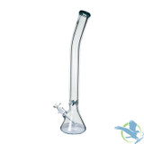 The Kind Glass Water Pipe With Ice Catcher & Diffused Downstem - 9MM - 2000 Grams - 24 Inches - Green (Bent Beaker)