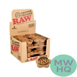 RAW Medium Grind Version 2 Gripper Hemp-Composite Plastic Grinder - 2 Parts - Display of 12