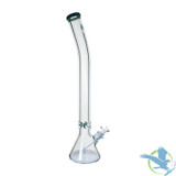 The Kind Glass Water Pipe With Ice Catcher & Diffused Downstem - 9MM - 2000 Grams - 24 Inches - Green (Bent Beaker)