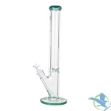 The Kind Glass Water Pipe With Ice Catcher & Diffused Downstem - 9MM - 1500 Grams - 18 Inches - Green (Straight Tube)