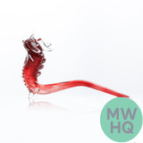 Dragon Platinum Glass Sherlock Hand Pipe Oriental Dragon Design - 9.5 Inches - 160 Grams - Assorted Colors [WPH-003]