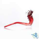 Dragon Platinum Glass Sherlock Hand Pipe Oriental Dragon Design - 9.5 Inches - 160 Grams - Assorted Colors [WPH-003]