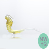 Dragon Platinum Glass Sherlock Hand Pipe Oriental Dragon Design - 9.5 Inches - 160 Grams - Assorted Colors [WPH-010]