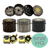 Shredder Medium Grinder Grip Design - Style 14 - 55mm - 4 Part - Assorted Colors