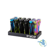 EYCE Shorty Platinum Cured Silicone One-Hitter Pipe Tray - Assorted Colors - Display of 18