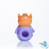 Dragon Platinum Allien Glass Hand Pipe - 70 Grams - 3 Inches - Assorted Colors - Display of 2 [WPH-418]