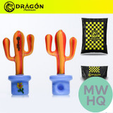 Dragon Platinum Cactus Glass Hand Pipe - 110 Grams - 6 Inches - Assorted Colors [WPH-406]