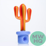 Dragon Platinum Cactus Glass Hand Pipe - 110 Grams - 6 Inches - Assorted Colors [WPH-406]