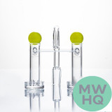 Dragon Platinum Siamese Dual Quartz Banger Terp Slurper Spinner Kit - 90 Degree [DQB-102]