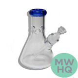 Headway Glass Water Pipe Beaker Base Short Straight Neck Ice Catcher With Diffused Downstem - 700 Grams - 8 Inches - Assorted Colors [HW-G10]