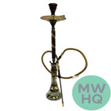Zebra Smoke Pyramid 34 Inch Single Hose Hookah Super Heavy With Carrying Case