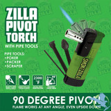 Smokezilla Pivot Torch Lighter with Tools - Assorted Design - Display of 24