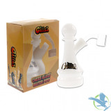 Gliizy Glass Water Pipe Chess Design With Quartz Banger - 130 Grams - 6 Inches