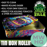 Smokezilla Metal Roll Tray With Storage Box - Assorted Designs - Display of 8 [25021]