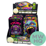 Smokezilla Metal Roll Tray With Storage Box - Assorted Designs - Display of 8 [25021]