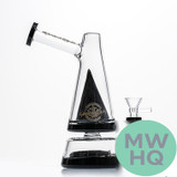 Shadow Glass Water Pipe Vulcano Shaped With Disc Perc - 360 Grams - 8 Inches - Assorted Colors [SGE-064]