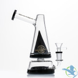 Shadow Glass Water Pipe Vulcano Shaped With Disc Perc - 360 Grams - 8 Inches - Assorted Colors [SGE-064]
