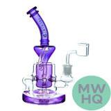 Tsunami Glass Water Pipe Recycler Concentrate Rig With Circle Perc - 345 Grams - 9 Inches